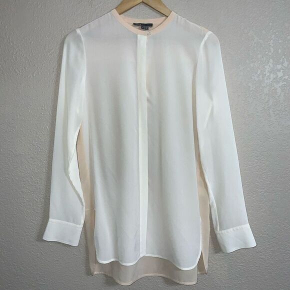 Vince color block silk button down shirt size 4 - Picture 5 of 10